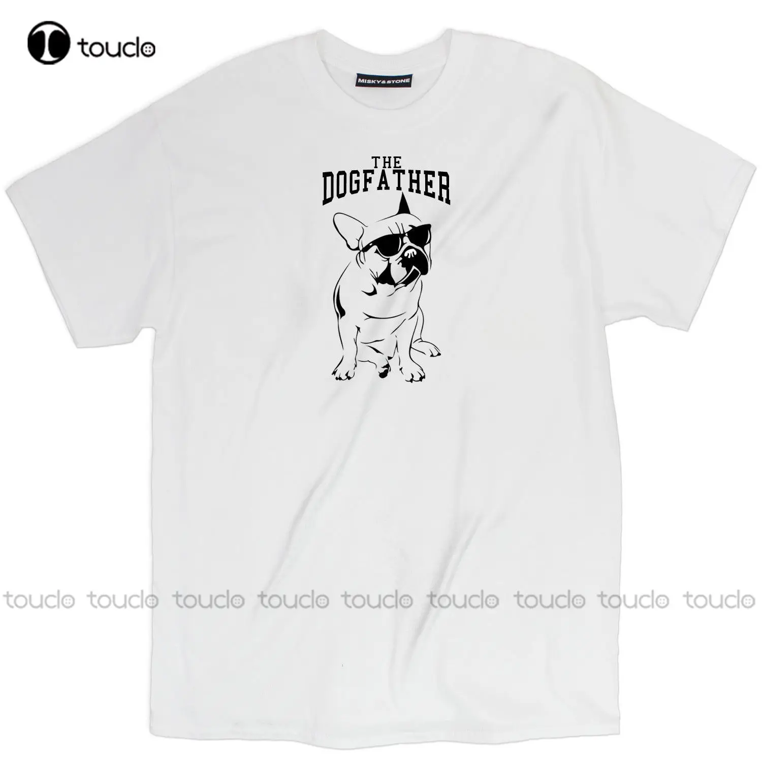 

Men'S T-Shirt Newest The Dogfather Funny French Bulldog Loose Fit T-Shirt Tee Base Shirt Custom aldult Teen unisex