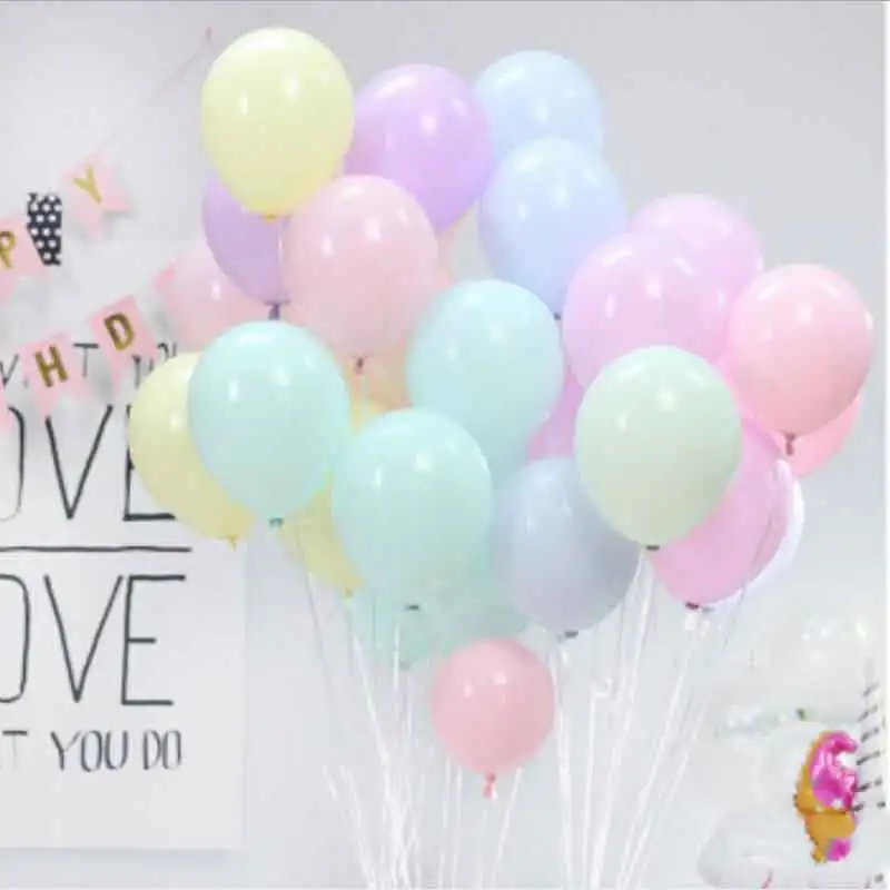 50pcs 100pcs 10inch Macaron Color Latex Balloon Wedding Decoration Baby Birthday Party Valentine's Day Decor | Дом и сад