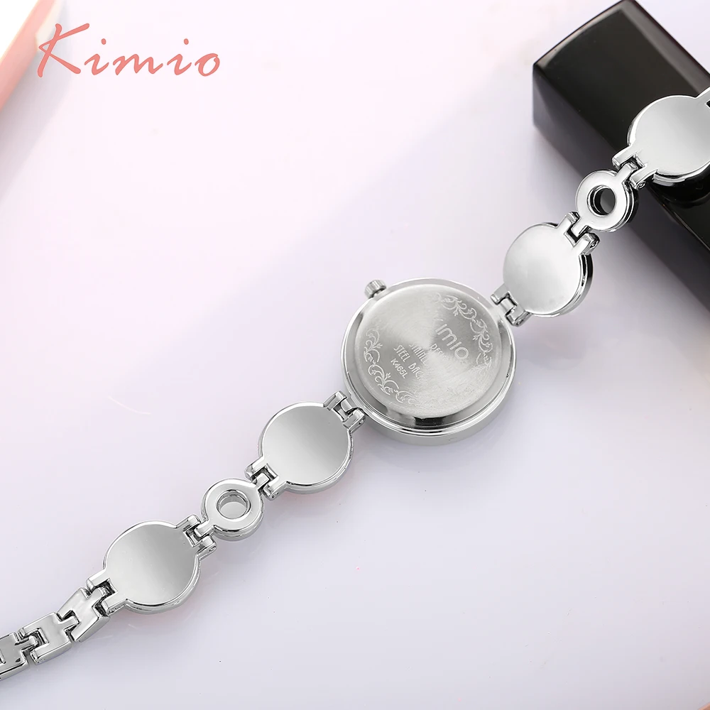 KIMIO Fanshion качественные кварцевые часы с браслетом со стразами женские 2019