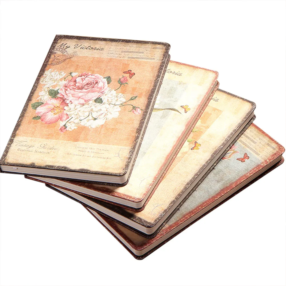 

Retro Floral Flower Schedule Book Diary Weekly Planner Notebook School Office Supplies NK-Shopping
