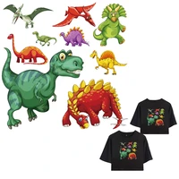 jurassic dinosaur patches iron on transfers for clothing thermoadhesive patch on clothes diy thermal stickers applique for kids