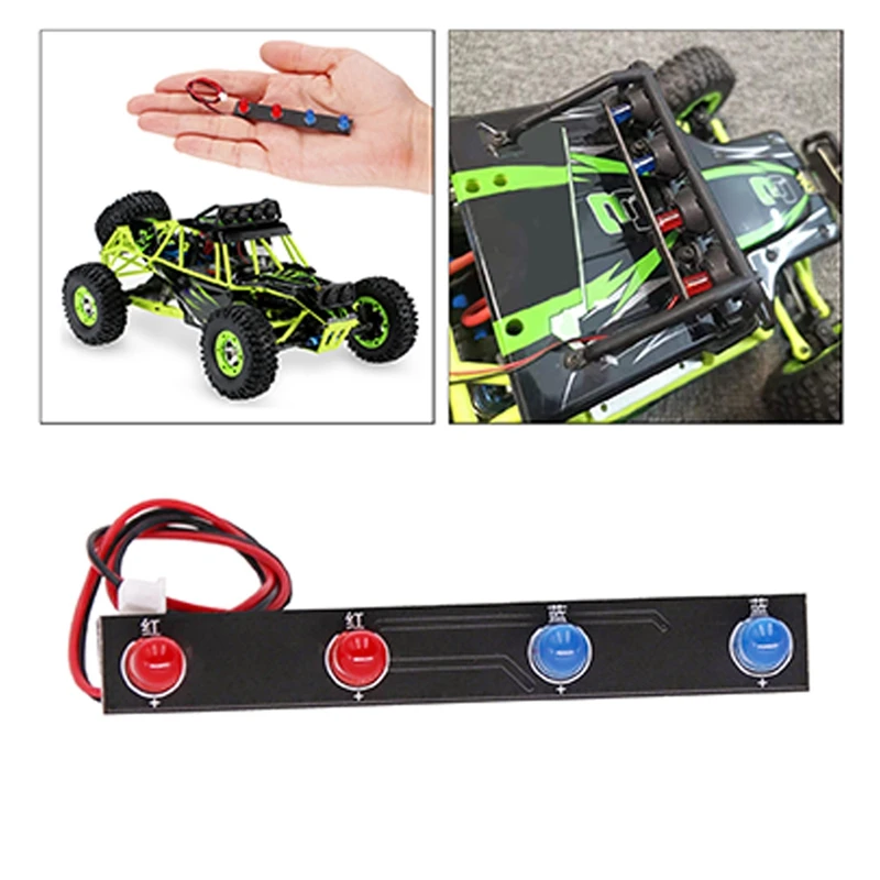 

for WLtoys 12428 1/12 RC Car Headlight Roof Lamp Light Red Blue Upgrade Parts Accessories