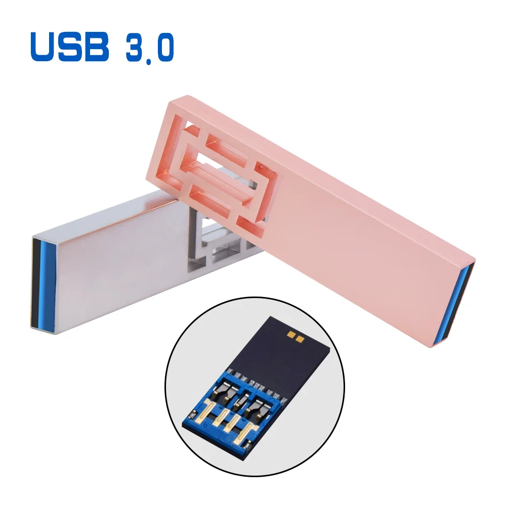 Металлическая Флэшка высокая скорость 128 ГБ реальная емкость 8 16 32 64 с