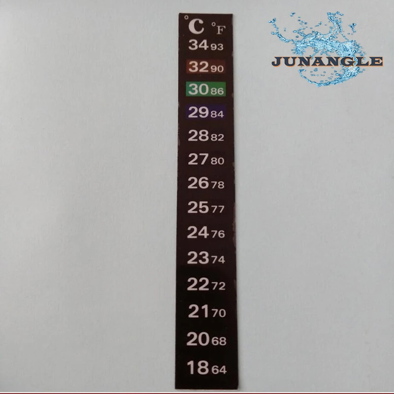 

1pcs Fish Tank Thermometer Stickers Temperature Measuring Fish Tank Stickers Tortoise Jar Thermochromic Patch Thermometer