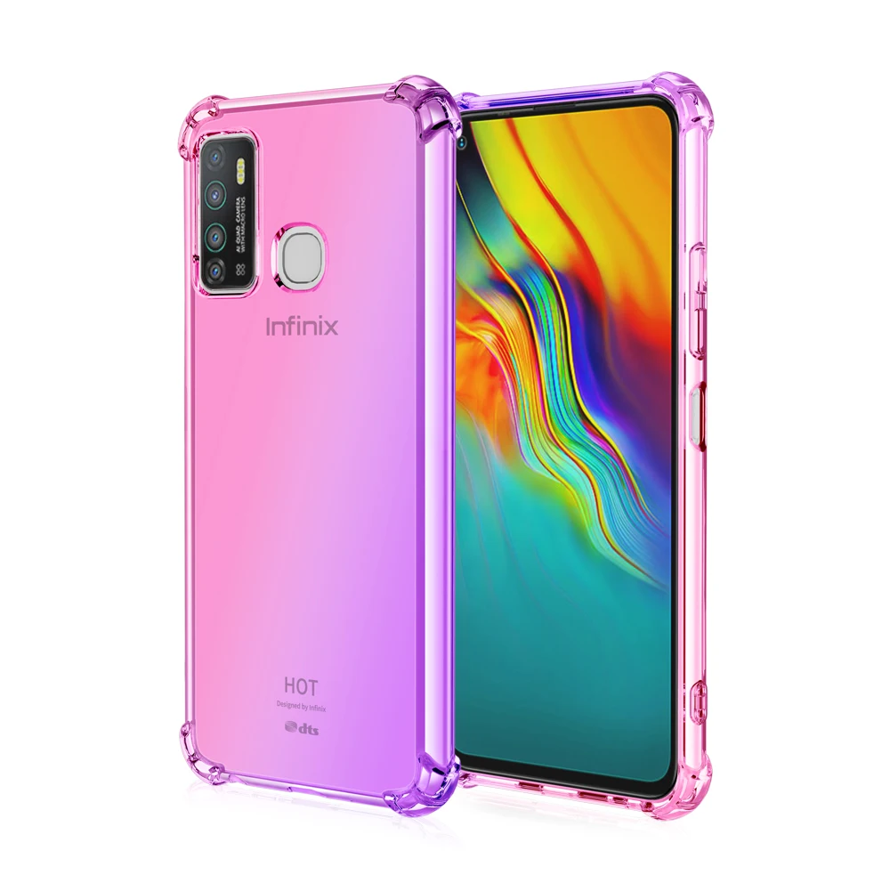double color transparent phone case for infinix hot 10 lite 10t note 10pro hot 10i 9 note 7 8i zero 8 soft silicone cover fundas free global shipping