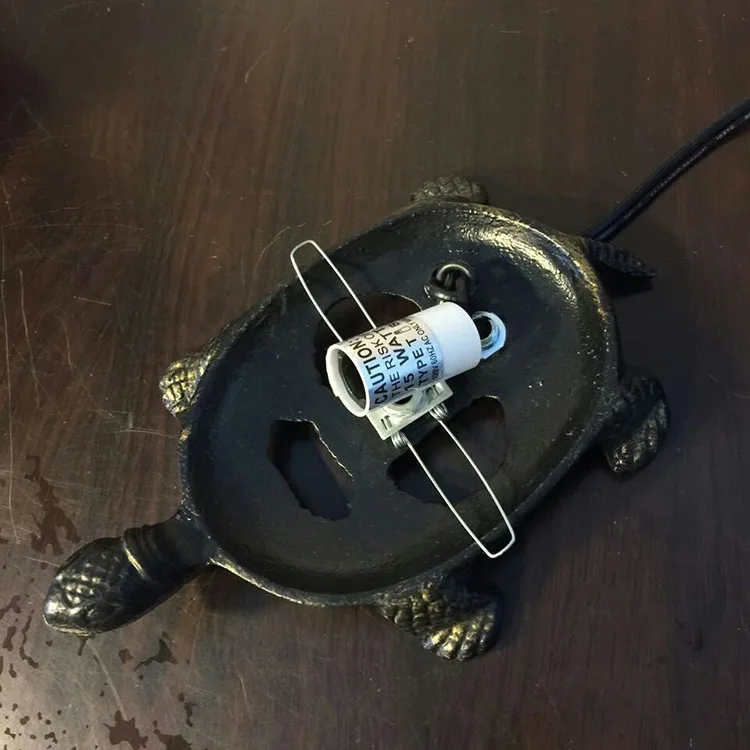 Ретро черепаха настольная лампа Спальня прикроватная цветное Стекло Ночной