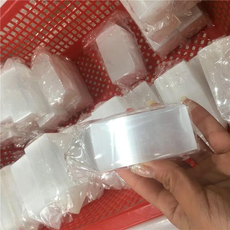 Оптовая продажа натуральная гипсовая палочка точечный грубый камень прозрачный