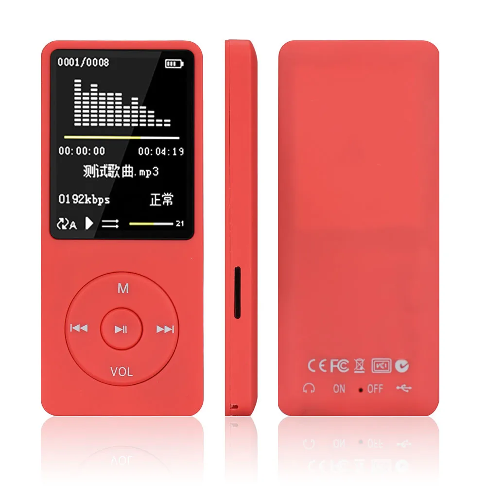 CARPRIE 8 Гб 70 часов воспроизведения MP3 MP4 без потерь Звук Музыкальный плеер FM рекордер TF игры фильм FM радио Диктофон