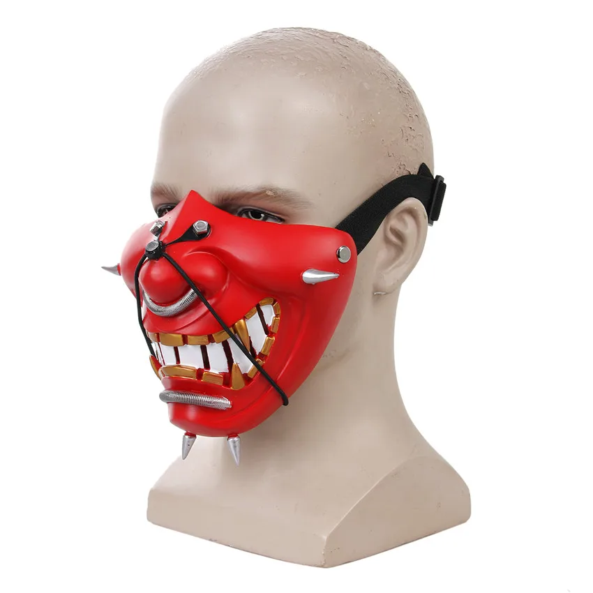 Tsushima маска японских самураев пластичный монтаж Косплэй Кабуки смолы маски