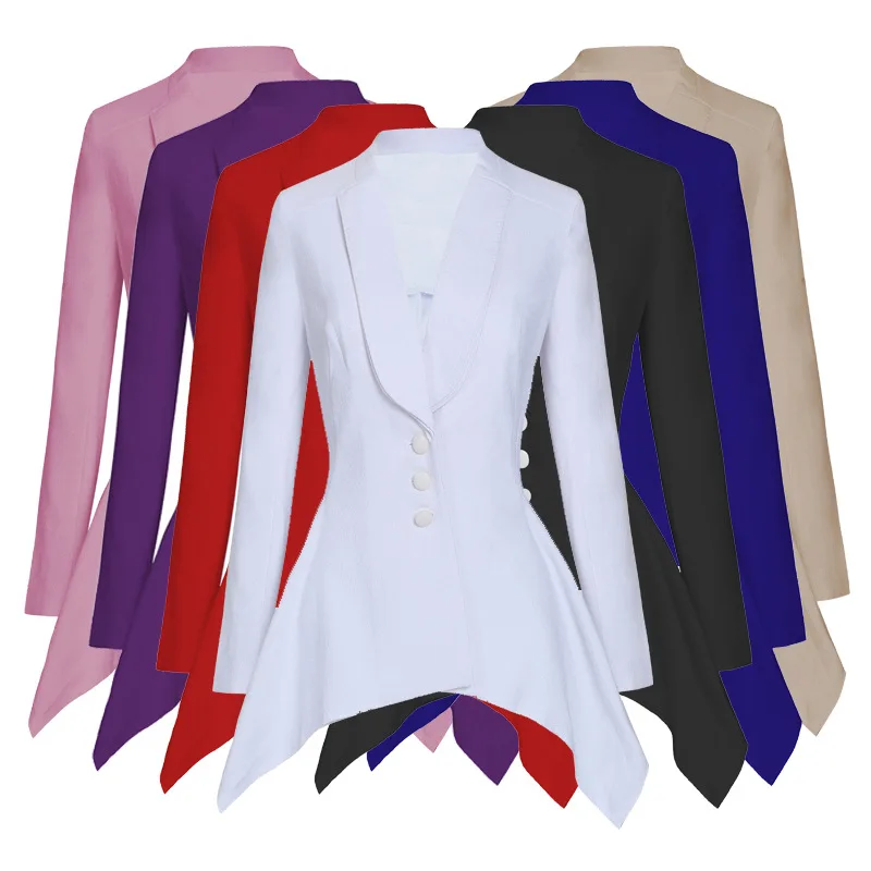 Женский блейзер Осень зима женский модный Повседневный офисный костюм длинный