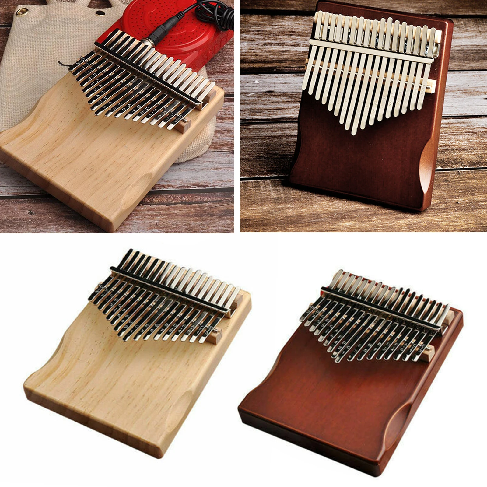 

Kalimba 17 Key, Thumb Piano Marimba ,Solid Finger Piano Musical Instrument with
