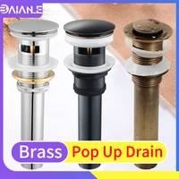 sink drain brass bathroom wash basin pop up drain with overflow hole deodorant sink waste drainer faucet water drain accessories