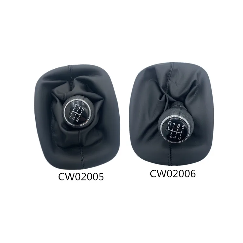

5 6 Speed Gear Shift Knob Gaitor Boot PU Leather Black For VW For PASSAT B5 For Volkswagen Bora