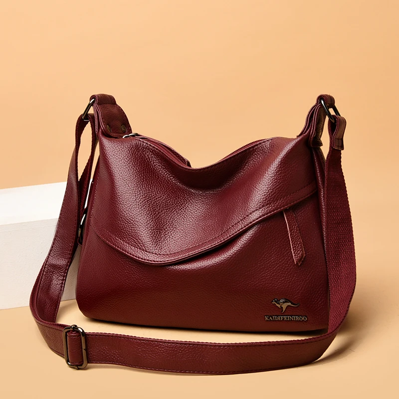 Мягкая кожаная сумка на плечо дизайнерские сумки высокого качества роскошные