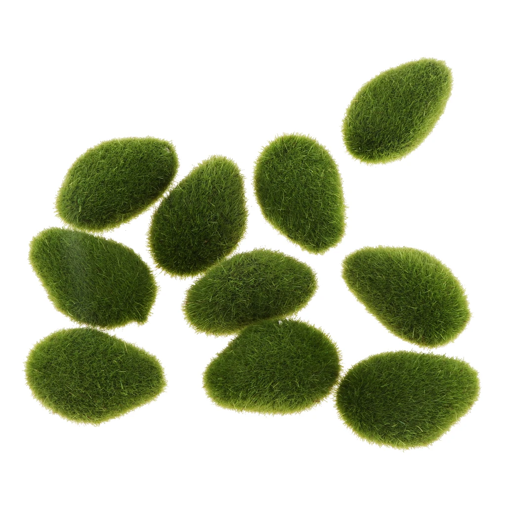 

Искусственное растение, имитация мха, камень, 10 шт.