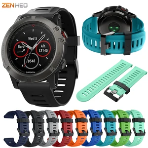 Ремешок для наручных часов Garmin Fenix 33 HR 26 мм, силиконовый сменный ремешок для наручных часов Garmin Fenix 6X 5X5X Plus