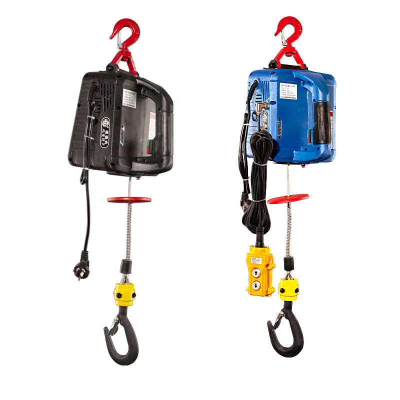 300KG Electric hoist Portable electric hand winch traction block electric steel wire rope lifting hoist towing rope 220V/110V