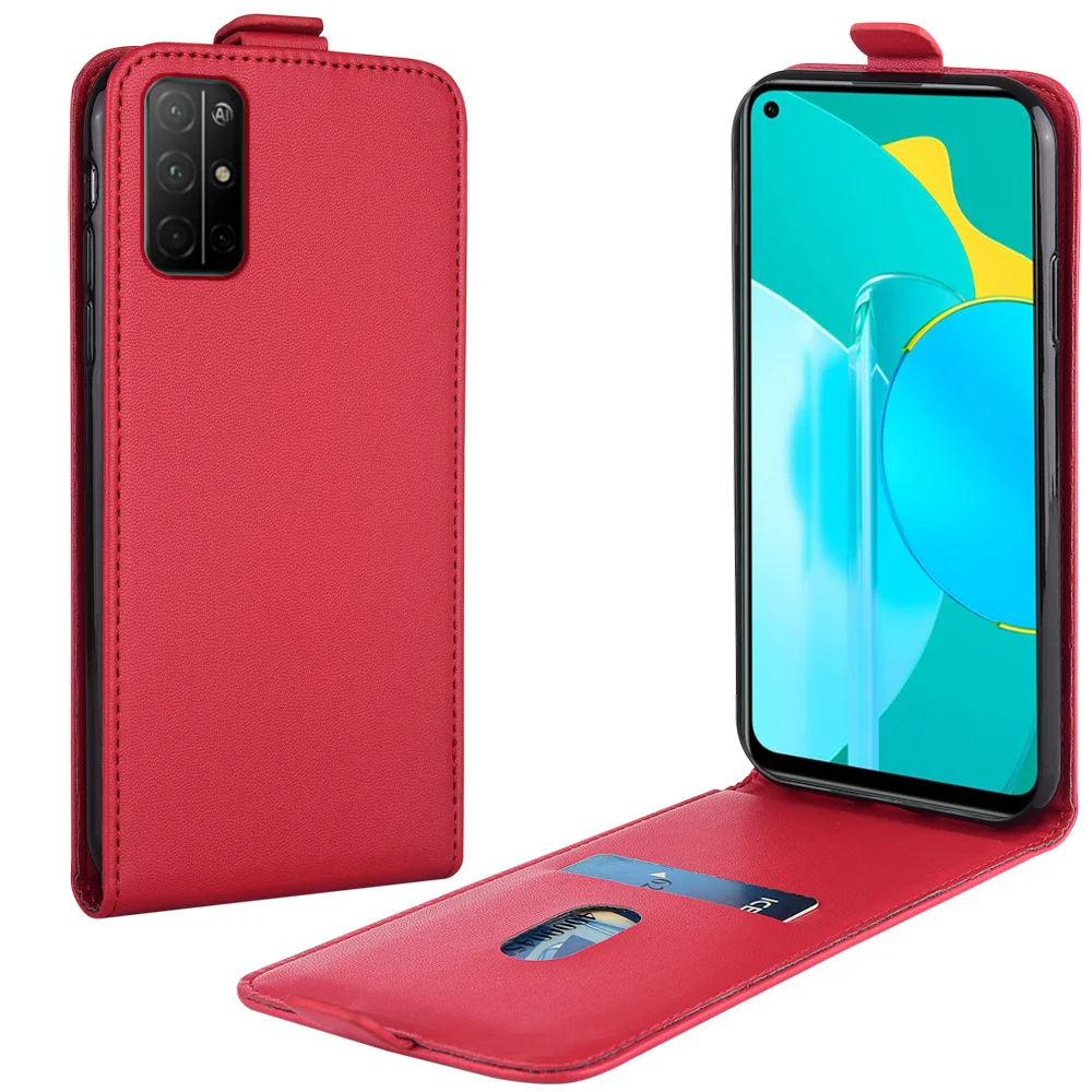Кожаный чехол-книжка с вертикальной обложкой для Huawei Honor 30S (Китай) | Мобильные