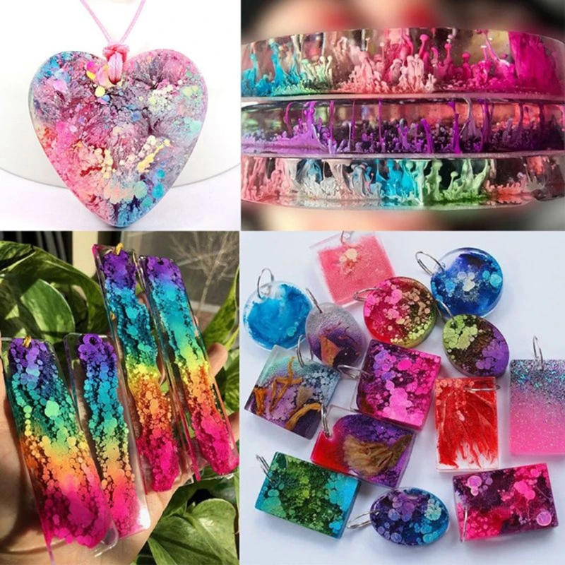 

24 Colors Alcohol Ink Set Drawing Inks Epoxy Resin Diffuse Liquid Pigment Epoxy Resin Painting Dye 10ml Each Art Crafts