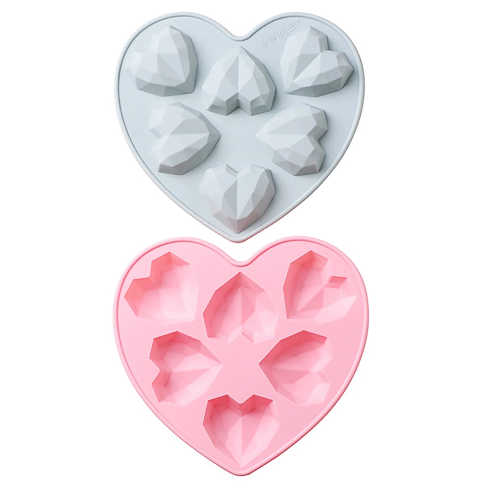 

Silicone Love Cake Moulds 6 Cavity Diamond Love Heart Fondant Decorating Tools 3D DIY Chocolate Pastry Molds Baking Accessories