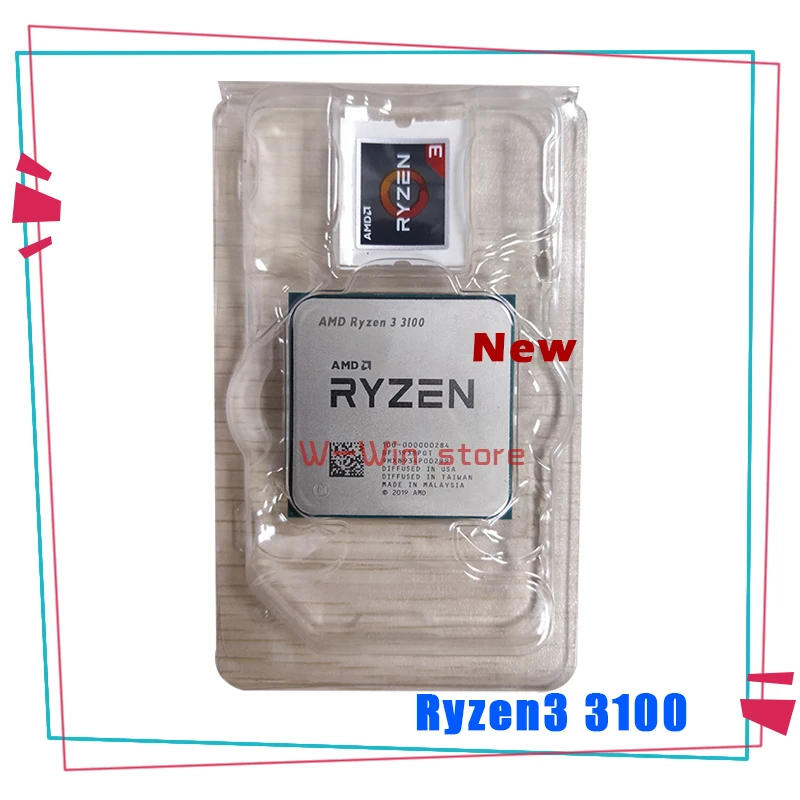 AMD Ryzen 3 3100 R3 6 ГГц четырехъядерный восьмипоточный процессор 65 Вт L3 = 16M 100-000000284