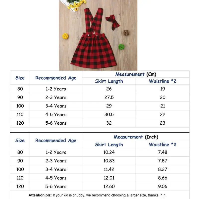 

Pudcoco 2020 Winter Christmas 1-6Y Kids Baby Girl Red Plaid 2Pcs Set Suspender Skirt+Headband Outfit Xmas Holiday Suit Clothes