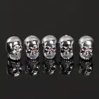 Прямая поставка, оптовая продажа, 5 шт., крышка для автомобильных клапанов с черепом шина для колеса, пылезащитная крышка для велосипеда, мотоцикла, 4 октября