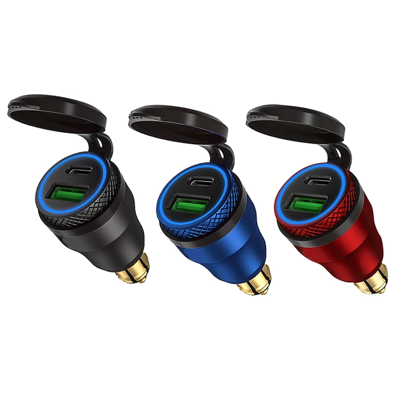 Мотоциклетное водонепроницаемое быстрое зарядное устройство с портом Usb Type C 12