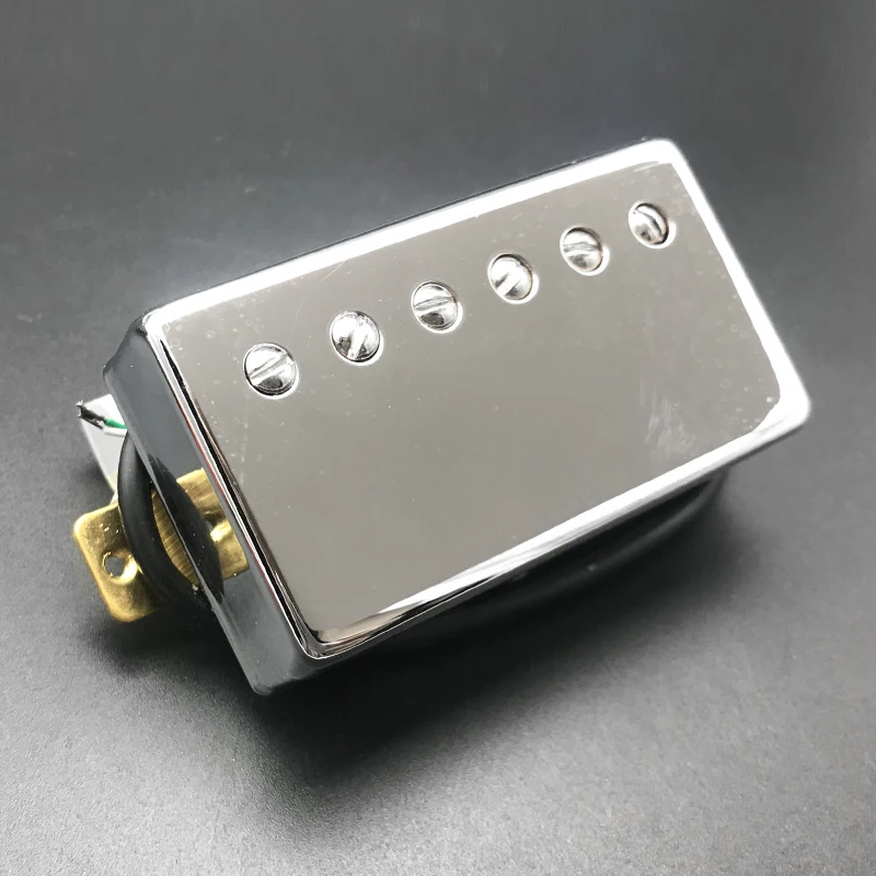 Alnico 5 Humbucker электрогитара пикап хромированная Шея мост Пикап для LP стиль электрическая гитара латунная крышка гитарра пикап