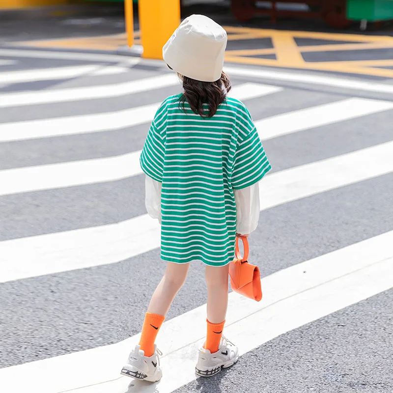 Свитер для девочек осень 2020 комплект из 2 предметов с длинным рукавом имитация