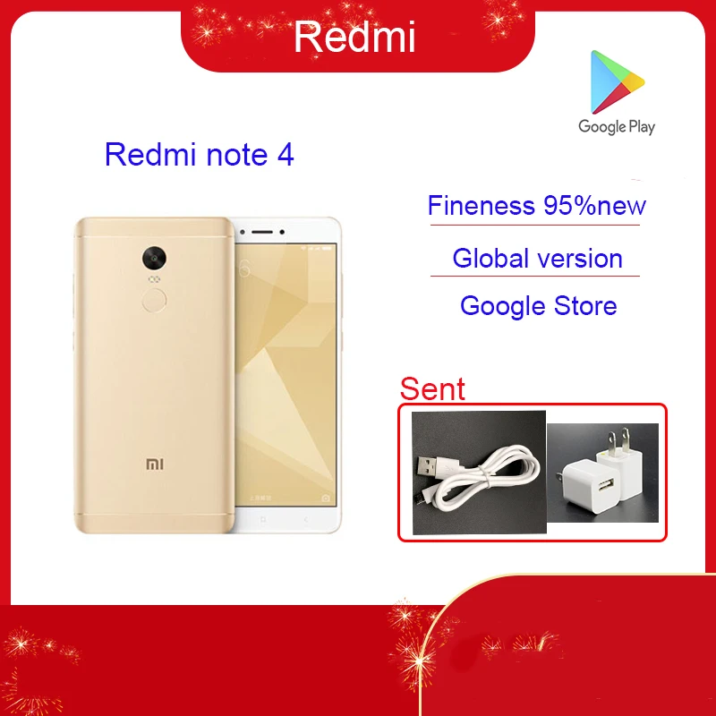 

Redmi note4 Netcom внешний вид и цветной студийный телефон без коробки продажа оптом функциональный 90new хорошая батарея