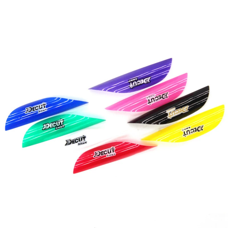 

50pcs Set Decut Archery Spin Wings Vanes Spiral Fletching Hunting Arrow Tail Feather Replacement