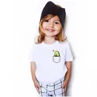 Новинка 2020, корейские милые футболки с авокадо для маленьких мальчиков, Милая футболка для малышей с героями мультфильмов, летние маленькие топы в стиле Харадзюку для девочек, Tumblr