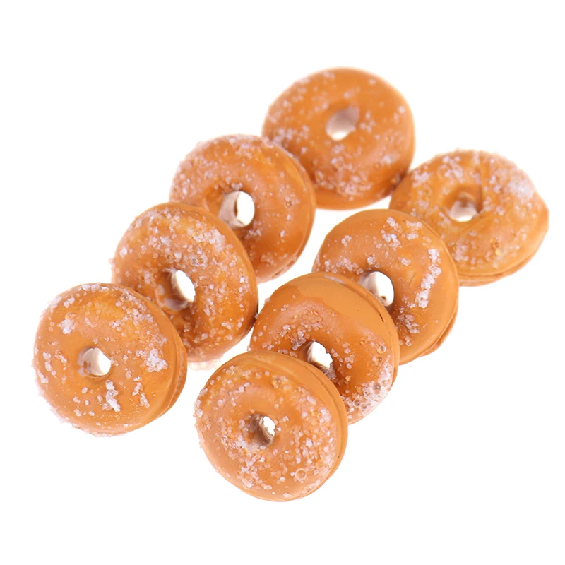 1 пакет искусственный пончик шоколад пищевой орнамент крафтовый декор