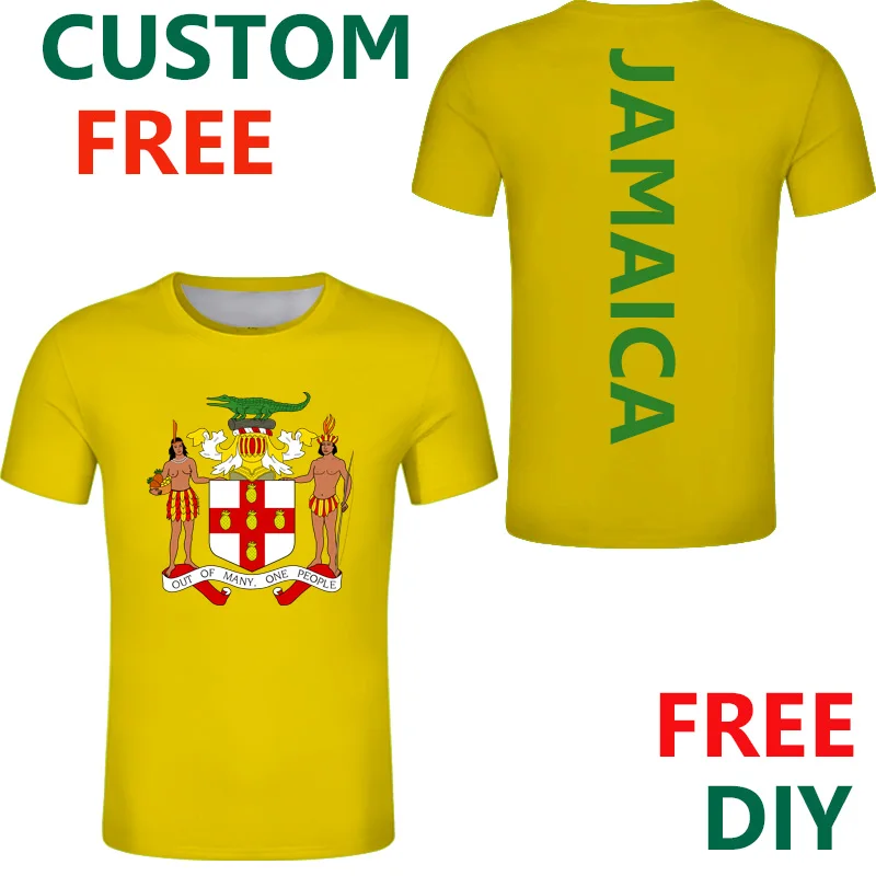 Jamaica футболки на заказ для мужчин спортивный топ Бесплатная DIY Настроить страна jm