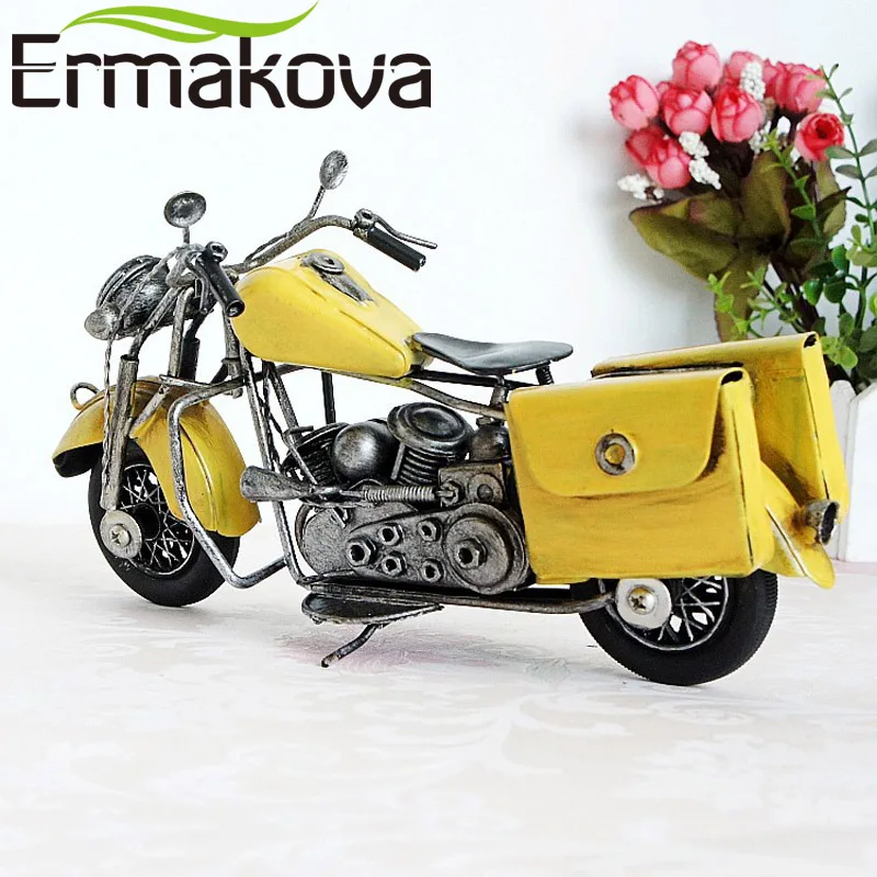ERMAKOVA 23 см (9 дюймов) винтажная модель мотоцикла Ретро фигурка двигателя Железный