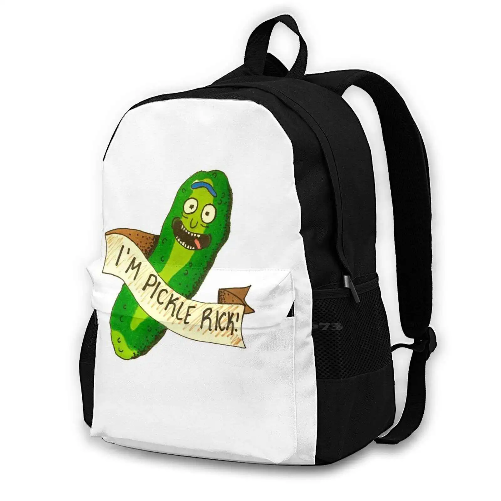

Pickle Rick Women Men Teens Laptop Travel School Bags Picklerick Pickle Rick