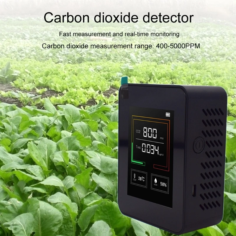

CO2 Concentration Meter Carbon Dioxide CO2 Detector Air Quality Monitor TVOC Temperature Humidity Tester High Precision