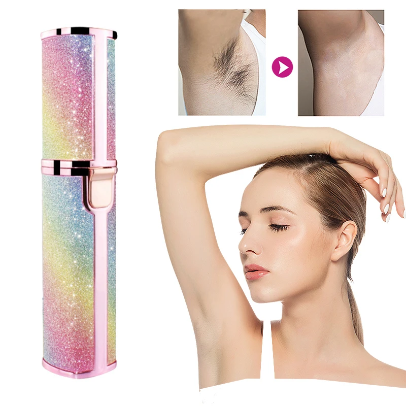 

2 IN 1 Electric Epilator Protable Eyebrow Trimmer Female Body Facial Lip Shape Painless Hair Removal Women Shaver Beauty Machine