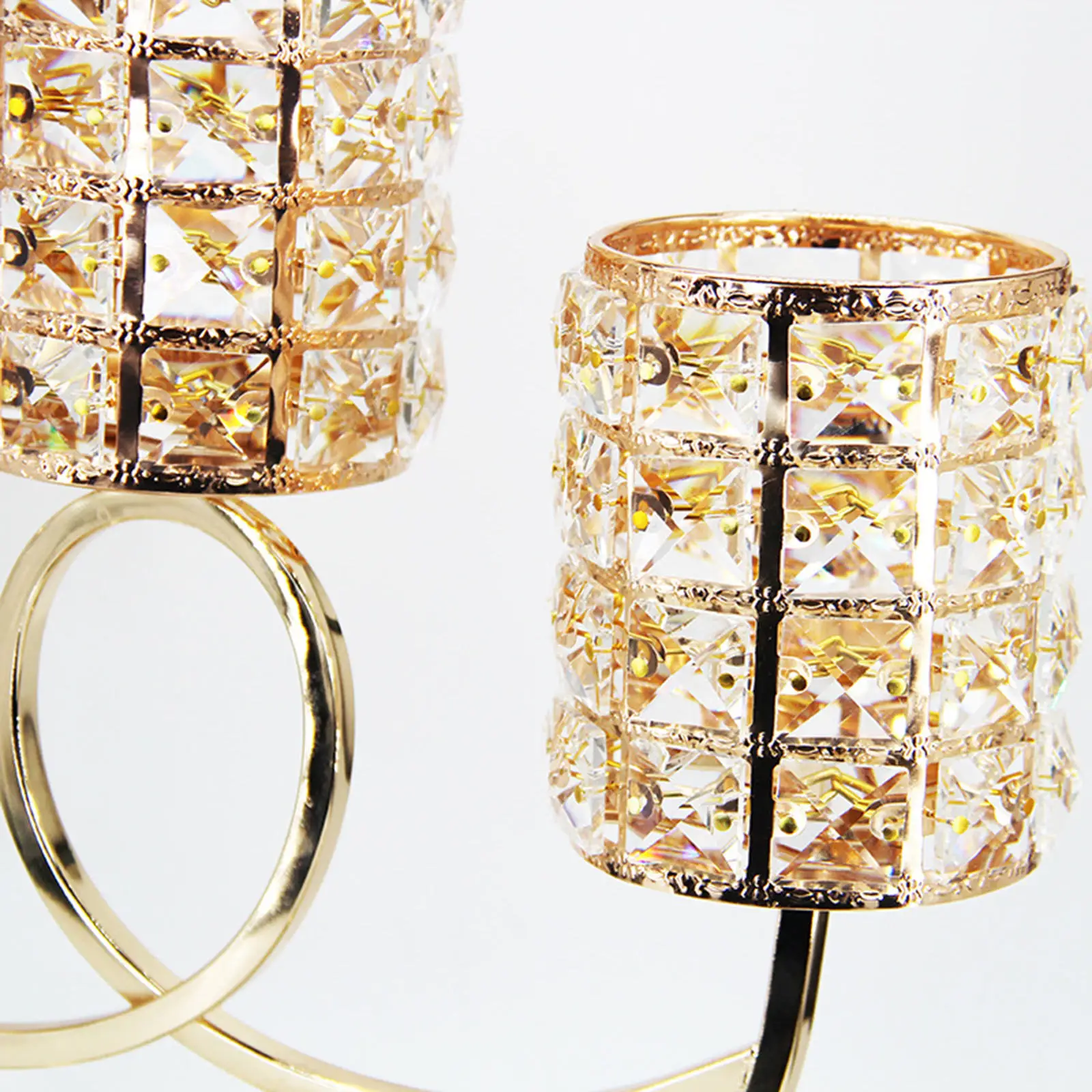 

Золотистые хрустальные свечи с 3 ручками, подсвечник, канделябр, орнамент