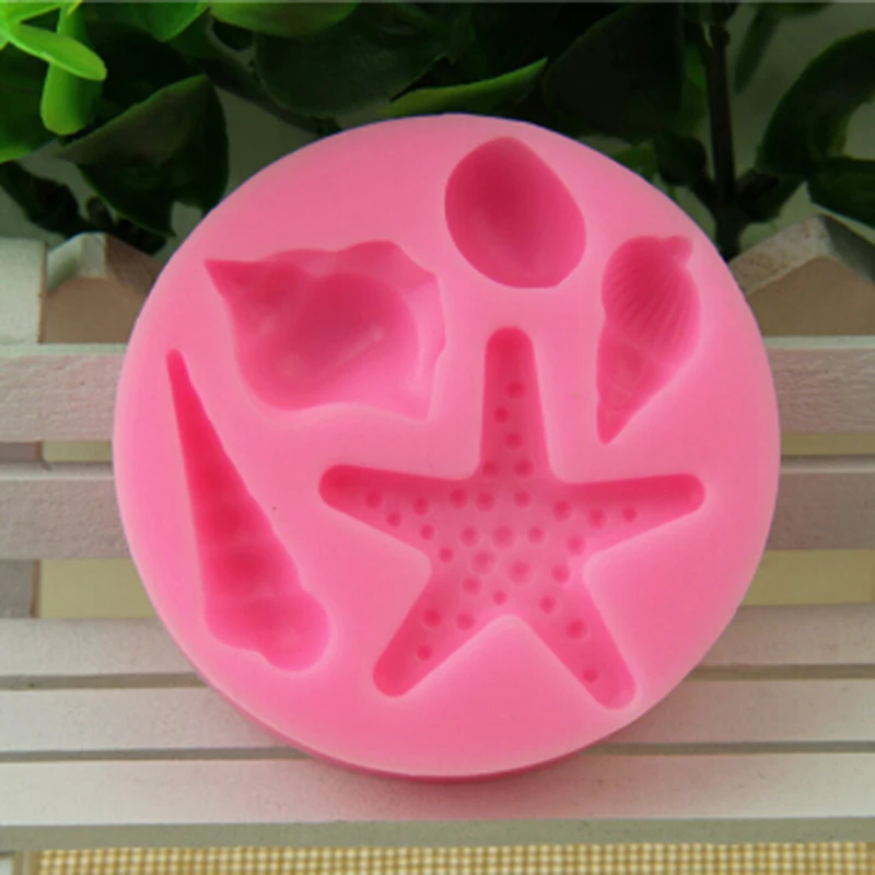 3D Морская звезда ракушка силиконовая формочка в виде животного инструменты для
