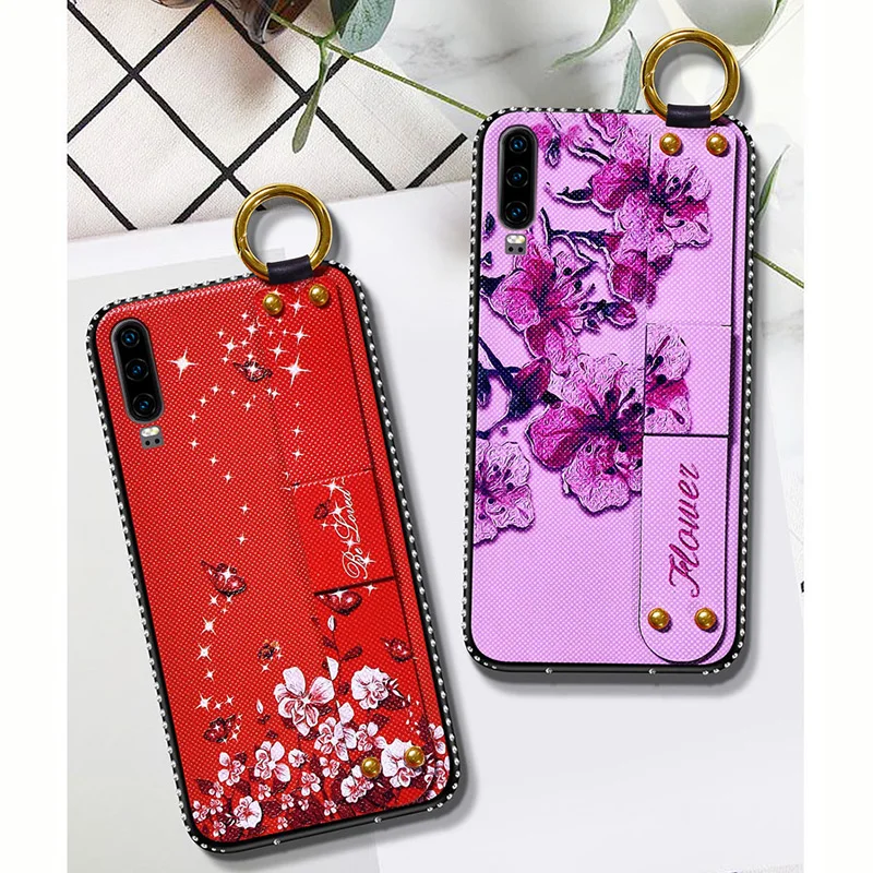 Чехол с ремешком на запястье для Huawei P10 P20 Lite P30 Plus Pro Mate20 30 Y5 Y6 Y7 Y9 2017 2018 2019 Y6Prime Y7Prime