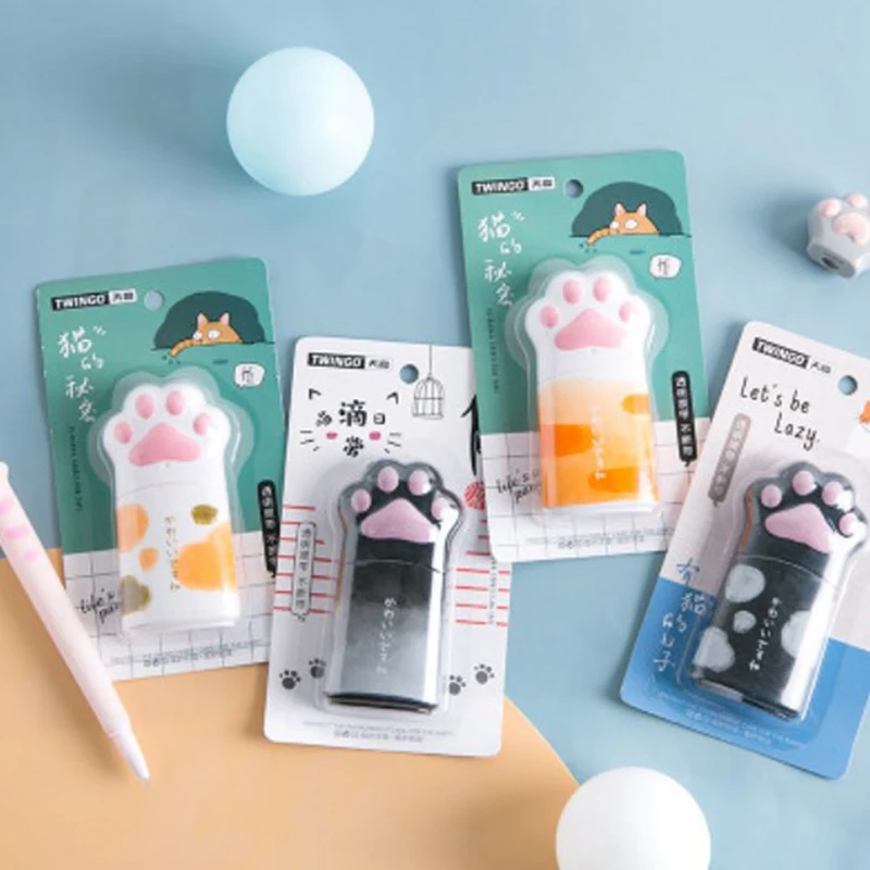 

1pcs Kawaii Big Cat Claw Shape Cute Practical Correction Tape White Out Corrector Diary Stationery School Supply