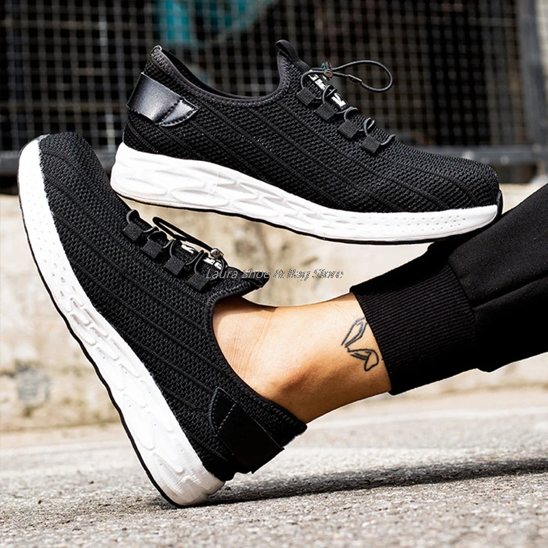 

Anti-Puncture Safety Shoes Men's Boots Working Shoes For Men Flat Shoes Male Boots Breathable Sneakers Steel Toe Cap Footwear