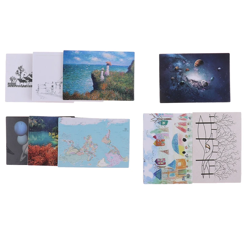 1/12 кукольный домик Смола миниатюрная винтажная рамка настенная живопись для