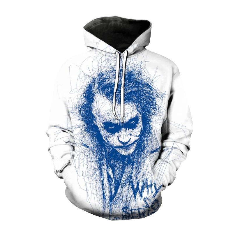 

2021 Joker 3D Print Hoodies Popular Movie Hooded Sweatshirt Men Women Fashion Pullover Hip Hop Hoodie Clown Tops Unisex Clothing