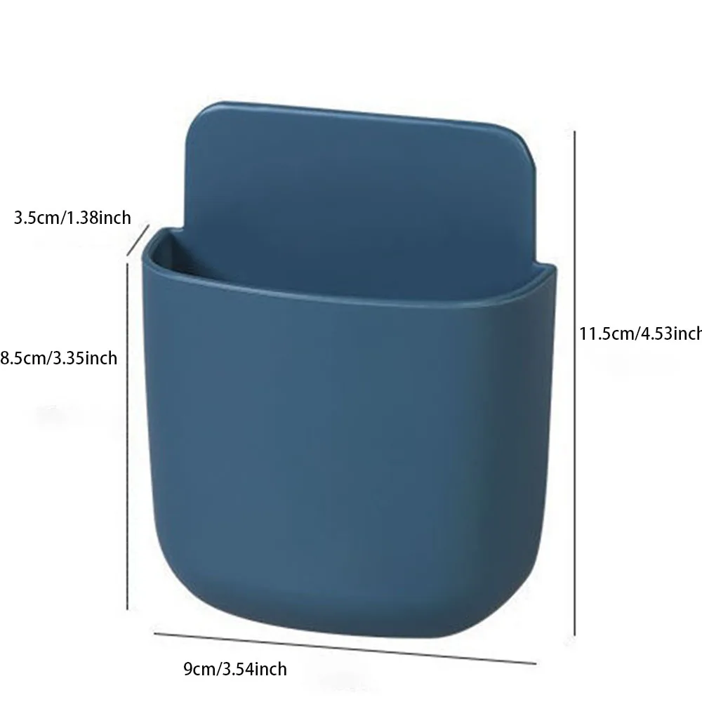 

Wall Mounted Organizer Storage Box Remote Control Mounted Mobile Phone Plug Wall Holder Charging Multifunction Holder Stand
