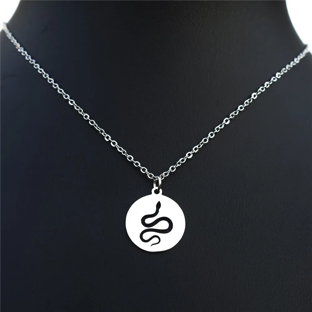 Ожерелье с подвеской в виде черепахи рака ящерицы рыбы цепочка из нержавеющей