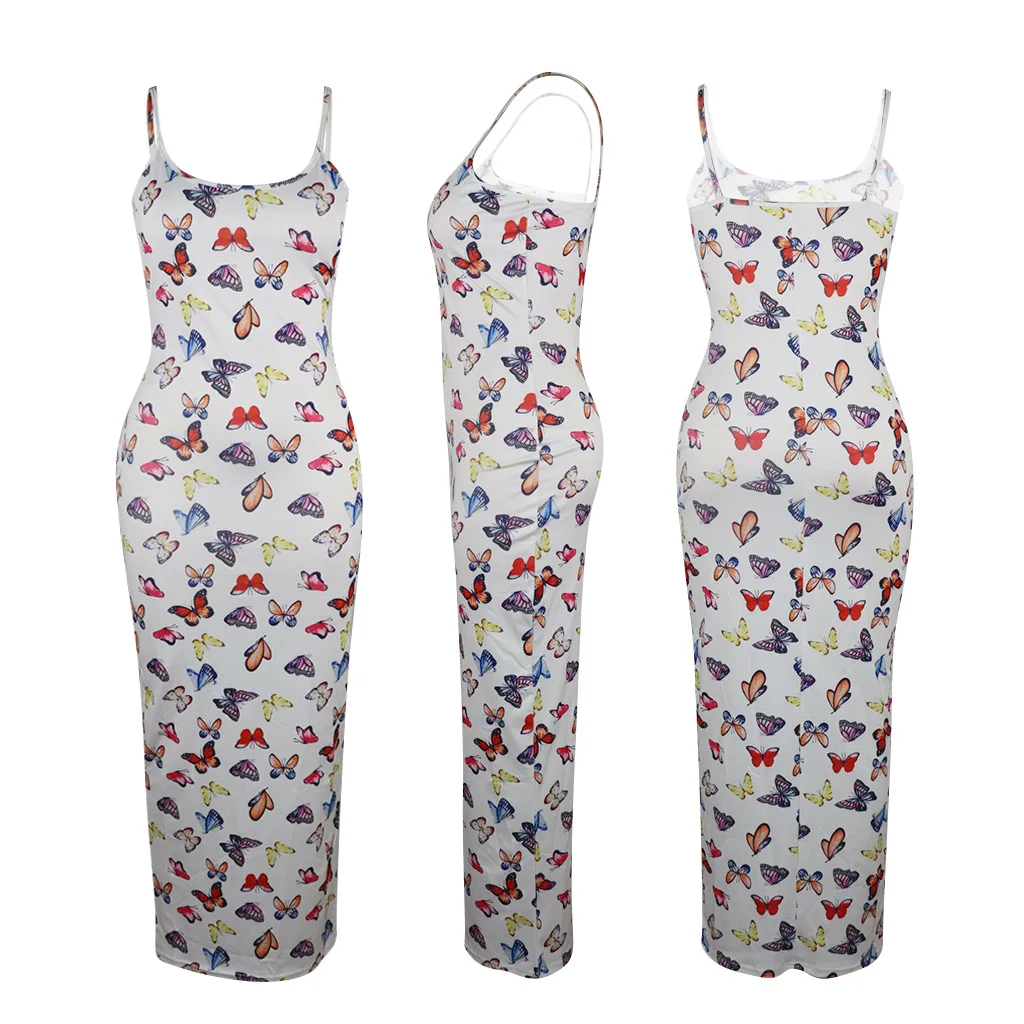 

PinePear Tie Dye Spaghetti Strap Maxi Dresses Women 2020 Summer Fashion Skinny Bodycon Clubwear Sexy Hot Party Dress Wholesale