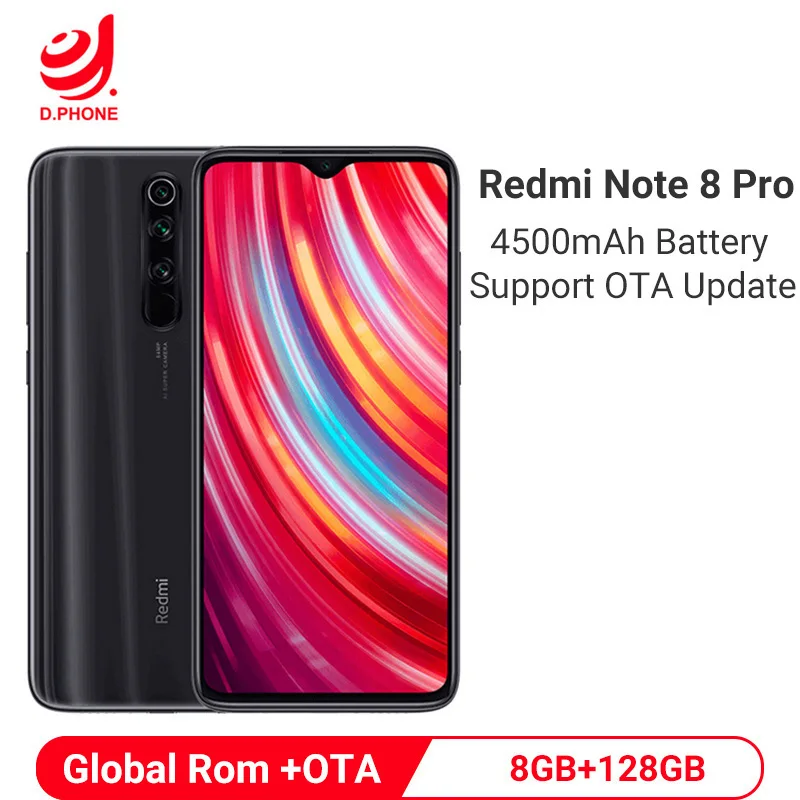 Xiaomi Redmi Note 8 Pro 8 Гб 128 ГБ MTK Helio G90T смартфон 64MP Quad задняя камера 6,5" полный экран мобильный телефон